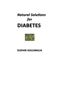 Natural Solutions for Diabetes