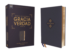 Nbla Biblia de Estudio Gracia Y Verdad, Leathesoft, Azul Marino, Interior a DOS Colores, Con ?ndice