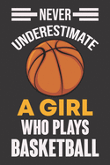 Never Underestimate a Girl Who Plays Basketball: Never Underestimate a Girl Who Plays Basketball, Best Gift for Man and Women