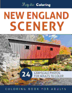 New England Scenery: Grayscale Photo Coloring for Adults