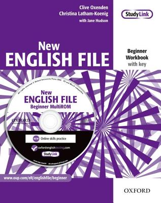 New English File: Beginner: Workbook with key and MultiROM Pack: Six-level general English course for adults - Oxenden, Clive, and Latham-Koenig, Christina, and Hudson, Jane