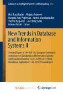 New Trends in Database and Information Systems II: Selected Papers of the 18th East European Conference on Advances in Databases and Information Systems and Associated Satellite Events, Adbis 2014 Ohrid, Macedonia, September 7-10, 2014 Proceedings II