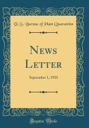 News Letter: September 1, 1933 (Classic Reprint)