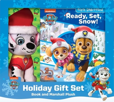 Nickelodeon Paw Patrol: Ready, Set, Snow! Holiday Gift Set Book and Marshall Plush - Pi Kids