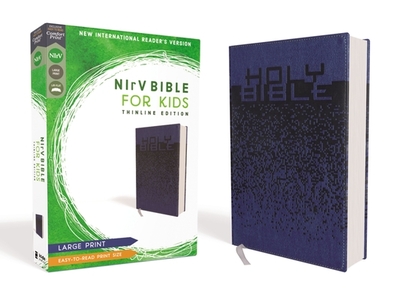 Nirv, Bible for Kids, Large Print, Leathersoft, Blue, Comfort Print: Thinline Edition - Zondervan