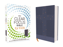 Nirv, Clear Focus Bible for Kids (Help Kids with ADHD or Dyslexia Read with Confidence), Leathersoft, Blue