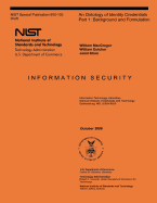 Nist Special Publication 800-103: An Ontology of Identity Credentials Part 1: Background and Formulation