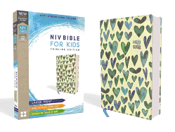 Niv, Bible for Kids, Large Print, Cloth Over Board, Teal, Red Letter, Comfort Print: Thinline Edition