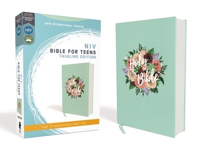 Niv, Bible for Teens, Thinline Edition, Cloth Over Board, Floral, Red Letter Edition, Comfort Print - Zondervan