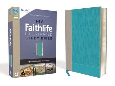 NIV, Faithlife Illustrated Study Bible, Leathersoft, Gray/Blue, Indexed: Biblical Insights You Can See - Barry, John D. (Editor), and Mangum, Douglas (Editor), and Brown, Derek R. (Editor)