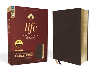 NIV, Life Application Study Bible, Third Edition, Large Print, Bonded Leather, Burgundy, Red Letter - Zondervan