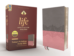 NIV, Life Application Study Bible, Third Edition, Leathersoft, Gray/Pink, Red Letter, Thumb Indexed