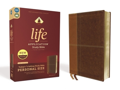 NIV, Life Application Study Bible, Third Edition, Personal Size, Leathersoft, Brown, Red Letter - Zondervan