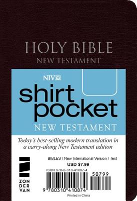 NIV, Shirt-Pocket New Testament, Imitation Leather, Burgundy - Zondervan