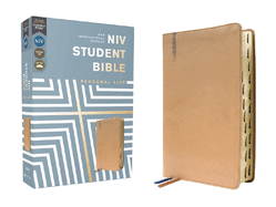 Niv, Student Bible, Personal Size, Leathersoft, Tan, Thumb Indexed, Comfort Print