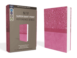 NIV, Super Giant Print Reference Bible, Giant Print, Imitation Leather, Pink, Red Letter Edition