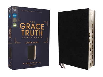 Niv, the Grace and Truth Study Bible (Trustworthy and Practical Insights), Large Print, European Bonded Leather, Black, Red Letter, Thumb Indexed, Comfort Print - Mohler Jr, R Albert (Editor), and Zondervan