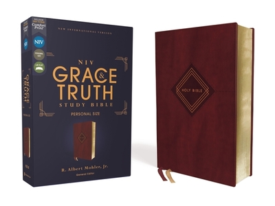 Niv, the Grace and Truth Study Bible (Trustworthy and Practical Insights), Personal Size, Leathersoft, Burgundy, Red Letter, Comfort Print - Mohler Jr, R Albert (Editor), and Zondervan