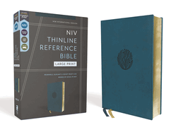 Niv, Thinline Reference Bible (Deep Study at a Portable Size), Large Print, Leathersoft, Teal, Red Letter, Comfort Print