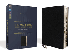 Niv, Thompson Chain-Reference Bible, Large Print, European Bonded Leather, Black, Red Letter, Comfort Print