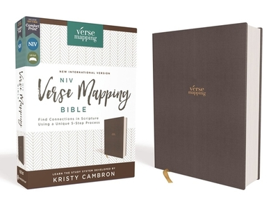 Niv, Verse Mapping Bible, Cloth Over Board, Gray, Comfort Print: Find Connections in Scripture Using a Unique 5-Step Process - Cambron, Kristy (Editor), and Zondervan