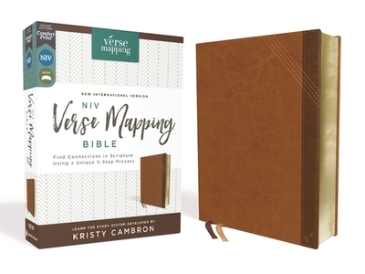 Niv, Verse Mapping Bible, Leathersoft, Brown, Comfort Print: Find Connections in Scripture Using a Unique 5-Step Process - Cambron, Kristy (Editor), and Zondervan
