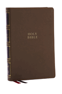 Nkjv, Compact Center-Column Reference Bible, Brown Leathersoft, Red Letter, Comfort Print