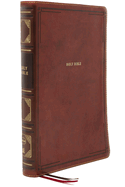 NKJV Holy Bible, Giant Print Center-Column Reference Bible, Brown Leathersoft, Thumb Indexed, 72,000+ Cross References, Red Letter, Comfort Print: New King James Version