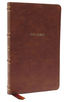 Nkjv, Thinline Bible, Leathersoft, Brown, Thumb Indexed, Red Letter Edition, Comfort Print: Holy Bible, New King James Version - Thomas Nelson