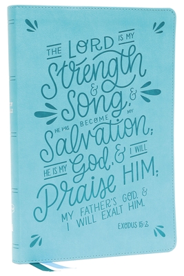 Nkjv, Thinline Bible, Verse Art Cover Collection, Leathersoft, Teal, Red Letter, Comfort Print: Holy Bible, New King James Version - Thomas Nelson