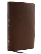 NKJV, Thinline Reference Bible, Large Print, Premium Goatskin Leather, Brown, Premier Collection, Comfort Print: Holy Bible, New King James Version