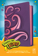NLT Hands-On Bible (LeatherLike, Purple/Pink Swirls)