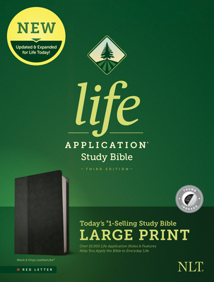 NLT Life Application Study Bible, Third Edition, Large Print (Leatherlike, Black/Onyx, Indexed) - Tyndale (Creator)