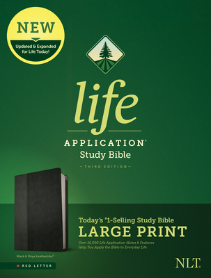NLT Life Application Study Bible, Third Edition, Large Print (Leatherlike, Black/Onyx) - Tyndale (Creator)