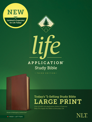 NLT Life Application Study Bible, Third Edition, Large Print (Red Letter, Leatherlike, Brown/Tan) - Tyndale (Creator)