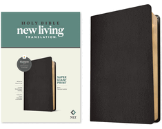 NLT Super Giant Print Bible, Filament Enabled (Genuine Leather, Black, Red Letter)