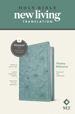 NLT Thinline Reference Bible, Filament Enabled (Leatherlike, Floral Leaf Teal, Red Letter) - Tyndale (Creator)