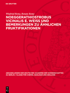 Noeggerathiostrobus Vicinalis E. Weiss Und Bemerkungen Zu hnlichen Fruktifikationen