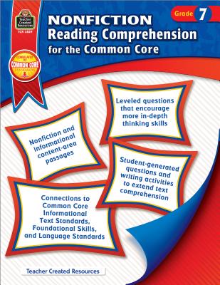 Nonfiction Reading Comprehension for the Common Core Grd 7 - Wolpert-Gawron, Heather