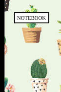 Notebook: Blue Lined Cactus Journal / Notebook / Diary (6 X 9)