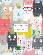 Notebook by: Cute Cats Lined Pages, Extra Large (8.5 X 11) Inches, 110 Pages, White Paper