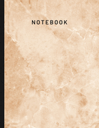 Notebook: Cream Marble - College Ruled Notebook - 120 Pages (8.5" X 11")