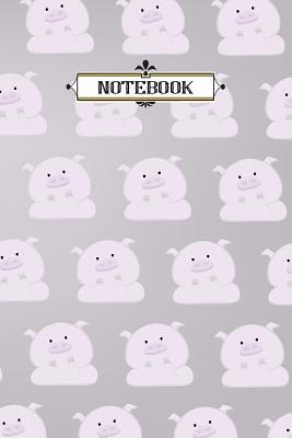 Notebook: Cute Pig Pattern, 6x9 Inch College Ruled Notebook, 200-Page - Papers, Ebru
