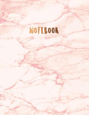 Notebook: Cute pink marble &#9733; Personal notes &#9733; Daily diary &#9733; Office supplies 8.5 x 11 - big notebook 150 pages College ruled - Paper Juice