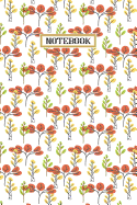 Notebook: Fall Trees Pattern, 6x9 Inch College Ruled Notebook, 200-Page