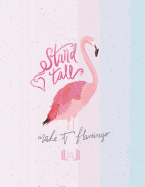Notebook: Flamingo Cover and Dot Pages, Extra Large (8.5 X 11) Inches, 110 Pages, Notebooks and Journals