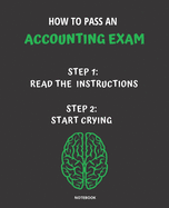 Notebook How to Pass an Accounting Exam: READ THE INSTRUCTIONS START CRYING 7,5x9,25