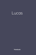 Notebook with Lucas on it: Lucas/first name Notebook/journal/110 blank Pages 6x9 inches, Mette finish cover