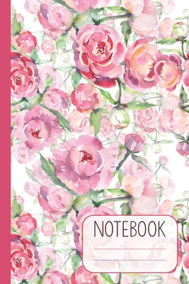 Notebook with Pink Watercolour Roses: Pretty Lined Notebook (Journal / Diary) for Women - Lulu-Jane Notebooks