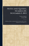 Notes and Queries, Number 210, November 5, 1853